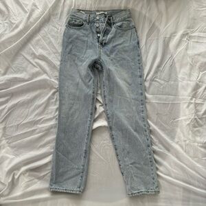 Pacsun High Rise Straight Leg Jeans in Light Wash (Size 23)
